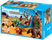 playmobil 5252 native american children with bear cave mikroi indianoi kai zoa photo