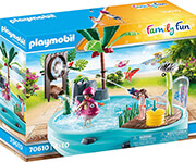 playmobil 70610 family fun small pool with water sprayer