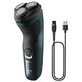 philips x3052 00 men s shaver rotation shaver trimmer black green extra photo 2