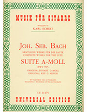 bach js suite a moll bwv 995 including a fascimile of the autograph photo