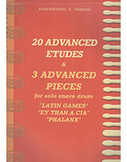 borisis  20 advanced etudes 3 advanced pieces for solo snare drum photo