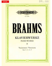 johannes brahms klavierwerke piano works ii variationen ekdoseis peters photo