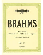 johannes brahms 8 klavierstucke capricci and intermezzi opus 76 ekdoseis peters photo