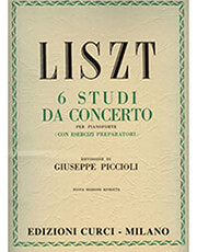 franz liszt 6 studi da concerto per pianoforte ekdoseis curci photo