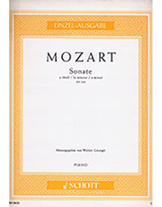 wa mozart sonate in a minor kv 310 ekdoseis schott photo