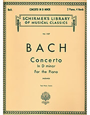 j s bach concerto in d minor ekdoseis schirmer photo