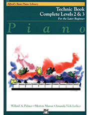 alfred s basic piano library complete technic book level 2 3 photo