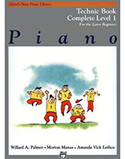 alfred s basic piano library complete technic book level 1 photo