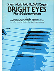 sheet music folio n 3 all organ bright eyes photo