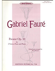 faure  pavane op50 for 2 voicesflute piano photo