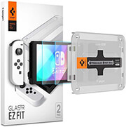 spigen glass tr ez fit 2 pack for nintendo switch oled photo