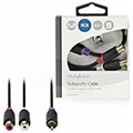 nedis cabw24010at02 subwoofer cable rca male 2x rca female 02 m extra photo 1