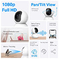 tp link tapo c200c pan tilt home security wi fi full hd 1080p camera extra photo 1