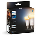 philips hue led lamp e27 2 pack set 8w 800lm white ambiance extra photo 3