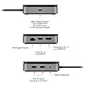 icyboxib dk408 c41 7 in 1 usb 4 docking station with dual video output extra photo 3