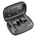 poly voyager free 60 uc carbon black earbuds bt700 usb c adapter basic charge case extra photo 1