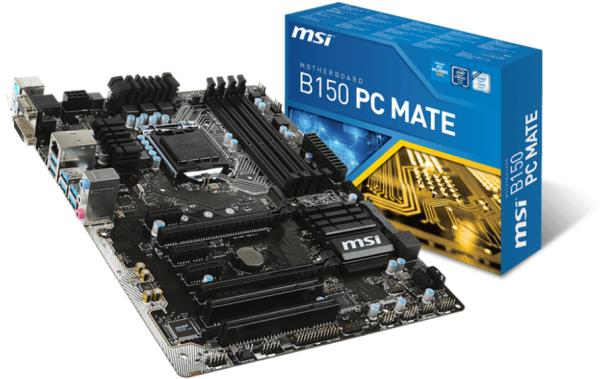 Msi b150 pc mate не включается