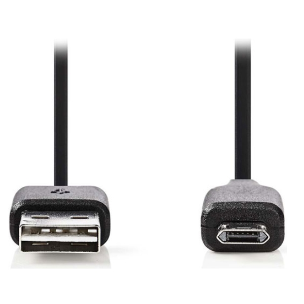 Nedis Ccgp60515bk02 Usb 20 On The Go Cable Micro B Male A Female 02m Black Καλωδιο