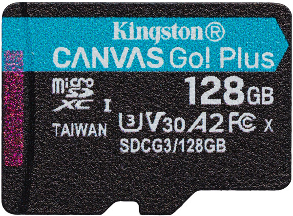 Карта памяти 128gb microsdxc kingston canvas go plus class 10 uhs i u3