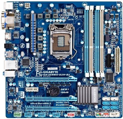 Gigabyte ga z68ma d2h b3 не стартует