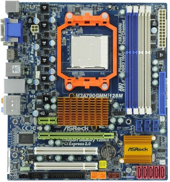 Asrock m3a790gxh 128m какие процессоры поддерживает