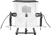 nedisskt010wt led photo studio kit 40x40cm 6500 k foldable photo