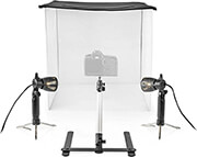 nedisskt012wt led photo studio kit 60x60cm 6500k foldable photo