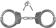 chain cuffs guard 01 steel chrome clamp lock 2 keys photo