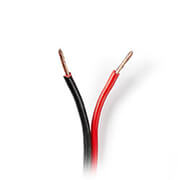 nedis cagw1500bk1000 speaker cable 2x 150 mm2 100 m wrap black red photo