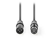 nedis cotg15010gy100 balanced xlr audio cable xlr 3 pin male xlr 3 pin female 10 m grey photo