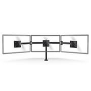 nedis ergotmm100bk ergonomic monitor mount triple monitor arm full motion black photo