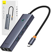 Crazy Sundays | BASEUS ULTRA JOY 6IN1 HUB TYPE-C HDMI 4K + 3XUSB 3.0 + LAN RJ45 + PD SPACE GREY