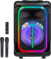 akai abts 15 pro volcano mayro forito party speaker trole me bt usb sd aux fm led aws 75w rms