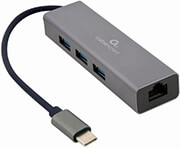 usb c gigabit network adapter with 3 port usb 31 hub photo