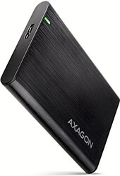 axagon ee25 a6m usb30 sata 6g 25 external screwless alu raw box black photo