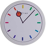 nextime clock 3048 color change 28cm wall white multi color photo