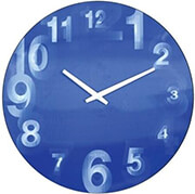 nextime clock 3077bl 3d 395cm wall blue white photo