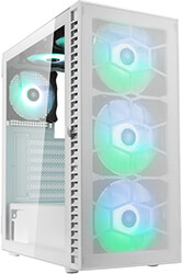 case kolink observatory hf mesh argb midi tower case white with 6 argb fans 3x140mm 3x120mm photo