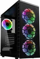 case kolink observatory lite mesh rgb midi tower tempered glass black photo