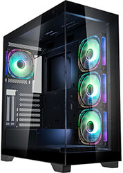 case kolink unity peak argb midi tower showcase black atx 400mm clearance with 4 argb fans photo