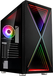 case kolink void x argb midi tower black tempered glass pc case photo