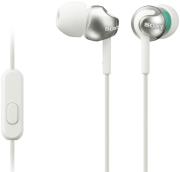 sony mdr ex110ap in ear headphones white photo