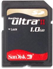 sandisk 1gb secure digital ultra ii card photo