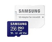 samsung mb md256sa eu pro plus 256gb micro sdxc 2023 uhs i u3 v30 a2 adapter