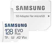 samsung evo plus 128gb micro sdxc uhs i u3 v30 a2 adapter mb mc128sa eu