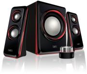 sweex 21 speaker system arena black red photo