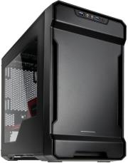 case phanteks enthoo evolv itx black red window photo