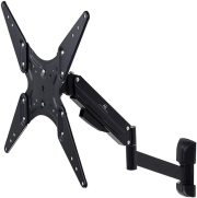 maclean mc 784tv bracket for tv or monitor gas spring 2 arms height adjustable 32 55 black photo
