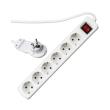 rev 6 way multiple socket smart me diakopti 2m white photo