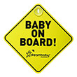 baby on board sign dreambaby yellow black photo